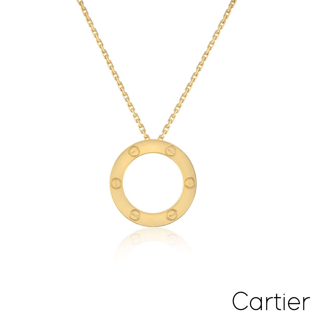 Cartier Yellow Gold Plain Love Necklace B7014200